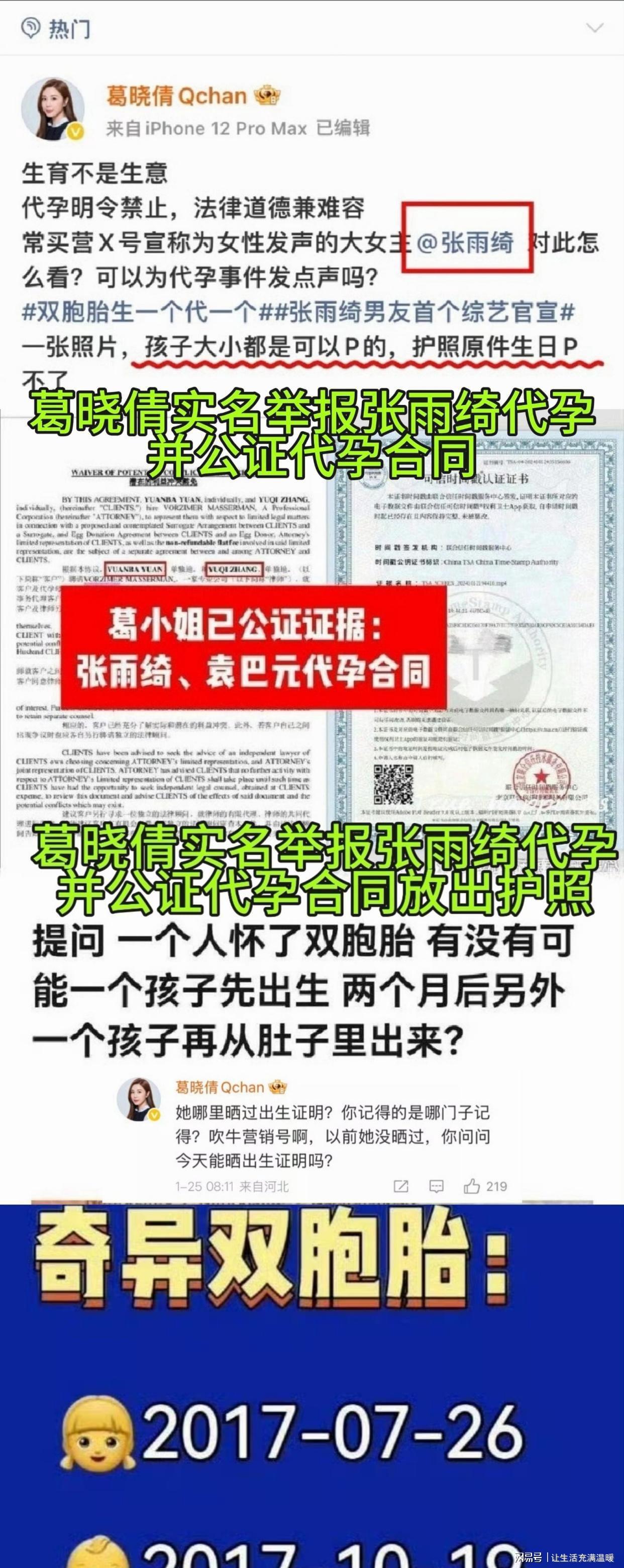 九游电脑版-张雨绮代孕风波升级！双胞胎学籍分割成铁证，杨天真口碑崩塌